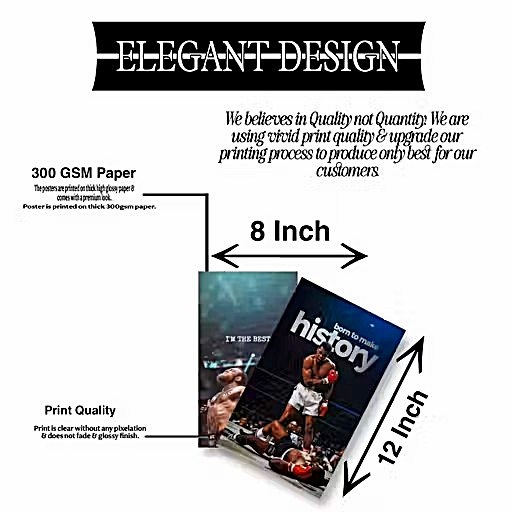 Qeron™ Pack of 10 Inspirational Motivational Wall Poster