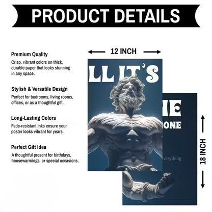 Qeron™Motivational Wall Poster Set of 3 (12x18 Inch Each)
