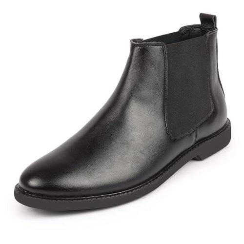 Mens High Ankle Chelsea Boots | Slip-On Formal & Casual Style Shoes | Winter Urban Riding Sleek Boots