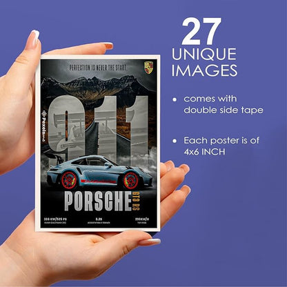 Qeron™ 24 Pcs Car Posters