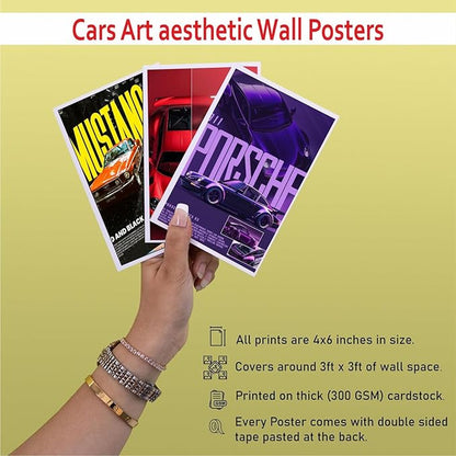 Qeron™ 24 Pcs Car Posters