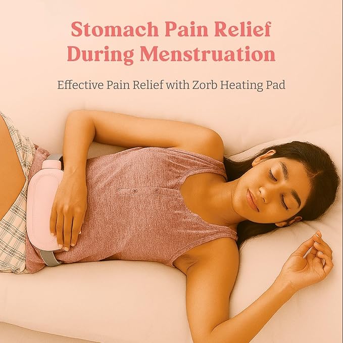 Period Cramp Relief Device for Women – Rechargeable Heating Pad with Vibration | Period Pain Relief Massager | Menstrual Cramp Comfort & Cramps Relief Machine