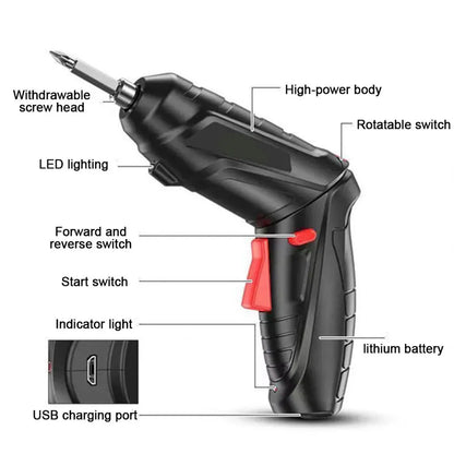 Portable Cordless USB Charging Mini Electric Screwdriver Automatic Screwdriver Hand Drill Wrench Electric Tools