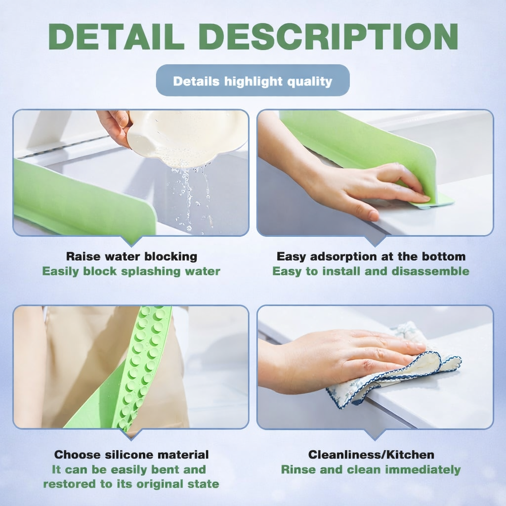 Qeron™ Silicone Sink Splash Guard