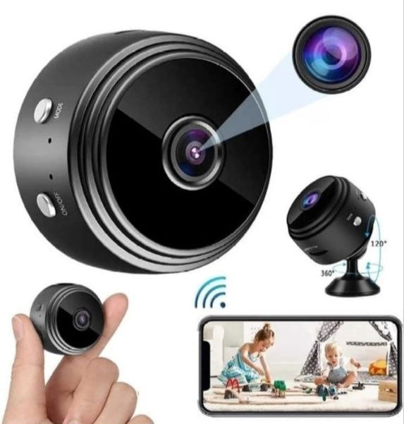 AB SmartEye Mini Wireless WiFi Security Camera | HD 1080p Indoor Video Recorder with Low Light Vision | Portable & Magnetic | Home, Office, and Baby Monitor