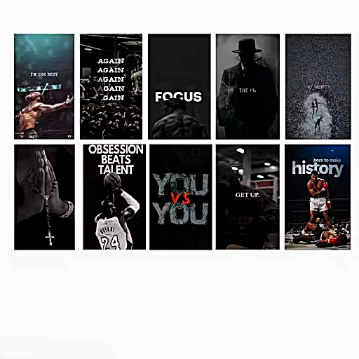 Qeron™ Pack of 10 Inspirational Motivational Wall Poster