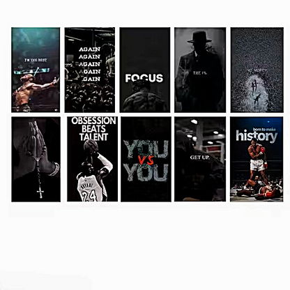Qeron™ Pack of 10 Inspirational Motivational Wall Poster